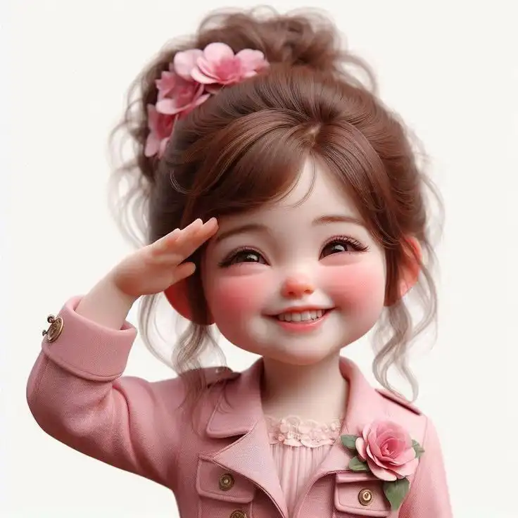 attitude cool cartoon girl